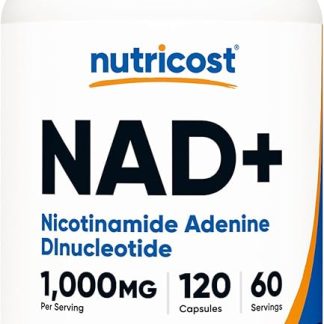 Nutricost NAD+ Supplement 1,000 mg/Servings (120 capsules) - Nicotinamide Deninucleotide Formula, 60 Servings, Gluten Free, Vegan Safe