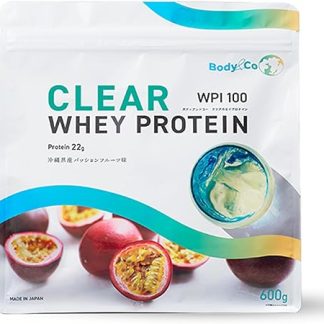 Body & Co Clear Whey Protein, Passion Fruit Flavor Produced in Okinawa, 21.2 oz (600 g), WPI Made in Japan, Whey, Protein