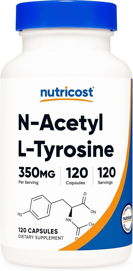 Nutricost N-Acetyl L-Tyrosine (NALT) 350mg, 120 Capsules - Non-GMO Gluten Free