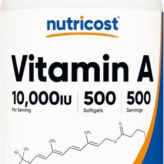 Nutricost Vitamin A 10000 IU, 500 Soft Capsules, Non-GMO, Gluten Free
