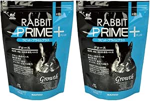 Sanko Shokai F91 Rabbit Prime Plus Growth 2.4 lbs (1.1 kg) x 2 PHeek Original Mini Stickers Included
