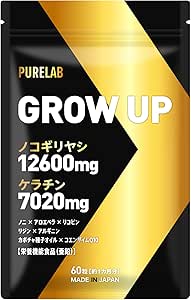 PURELAB Saw Palmetto 12600 mg, Keratin 7020 mg, Noni Lycopene Supplement, 30-Day Supply (Co-developed with a pharmaceutical company) Made in Japan (Nutritional Functional Food Zinc)