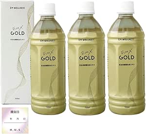 EM Life EM / X GOLD 16.9 fl oz (500 ml), Fermented Drink, Healthy Drink, Zero Calories, Set of 3 with Original Seal