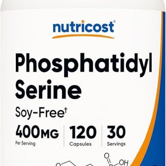 Nutricost Phosphatidylserine 400mg, 120 Capsules - Soy Free, 30 Servings, Vegetarian Friendly, Non-GMO, Gluten Free