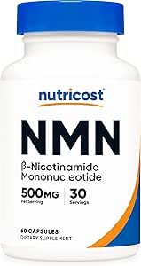Nutricost NMN (Nicotinamide Mononucleotide) 60 Capsules 30 Day Supply - Non-GMO, Gluten Free