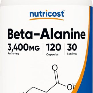 Nutricost Beta-Alanin 3400mg, 120 Capsules, Non-GMO, Gluten Free