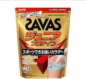 Meiji SAVAS Junior Protein, Cocoa Flavor, with Calcium and Vitamins [60 servings] 840g