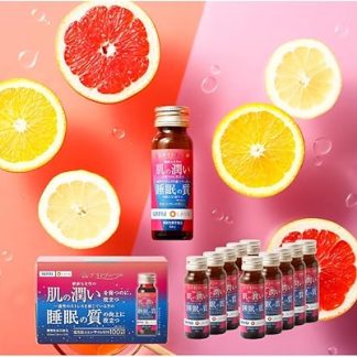 KANEKA Foods KANEKA & LAVA Night Veil Reduced Coenzyme Q10 Drink Pink Grapefruit Flavor 50mL x 10 bottles