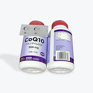 Coenzyme Q10 300 mg Supplement, 240 Softgels, 80 Day Supplement, Set of 2