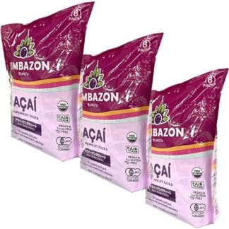 SAMBAZON Sugar Free Acai Smoothie Pack (3.5 oz (100 g) x 4 Bags) x 3 Units