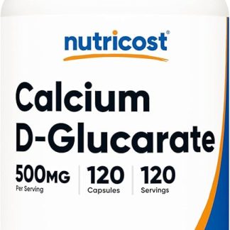Nutricost Calcium D-Glucalate 500mg, 120 Capsules - Gluten Free, Non-GMO, Vegan Friendly