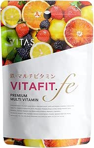 VITAS FIT.fe Iron, Folic Acid, Iron, Grape Seed Extract, Multivitamin Supplement, 12 Kinds of Nutritional Functional Foods, Made in Japan, 7 Day Supplements, 28 Tablets