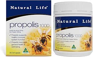 Natural Life Propolis Capsules, 365 Capsules, 1,000 mg (Australian Government TGA Certified)