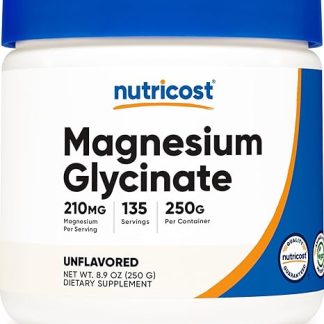 Nutricost Magnesium Glycinate Powder (250 Grams) Unflavored