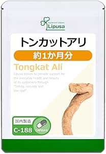 Lipsa Tongkat Ali, Approximately 1 Month Supply, C-188 (30 Capsules), Supplement, Health, Beauty, Diet, Lifestyle Habits, Men, Energetic, Young Capsules, Made in Japan