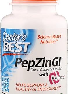 Doctor's Best, PepZin GI, Zinc-L Carnocine, 120 Veggie Capsules