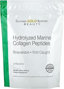 California Gold Nutrition, Hydrolyzed Marine Collagen Peptides, Unscented, 200g (7.05oz)
