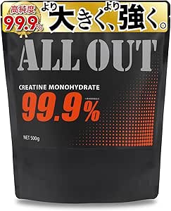ALLOUT Creatine Monohydrate Powder, 17.6 oz (500 g), High Purity 99.9%
