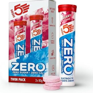 HIGH 5 ZERO Heatstroke Care Electrolyte Tablets, Berry Flavor, 40 Tablets (equivalent to 40 servings of 750ml water), Sugar-Free, Calorie-Free, Dissolves in Water, Suitable for Sports Drinks, Training, Gym, Running, Cycling [Parallel Import]