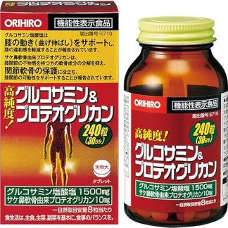 Orihiro High Purity Glucosamine & Proteoglycan, 240 Tablets (Food with Functional Claims)