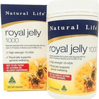 Natural Life Royal Jelly, 1000, 10 HDA, 12 mg x 365 Tablets (Japanese Packaging Label Included)