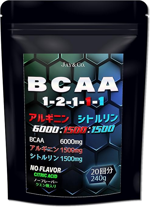 JAY&CO. No Additives Artificial Sweetener, BCAA + Arginine & Citrulline, Made in Japan (Unflavored, 8.5 oz (240 g)
