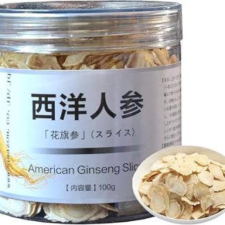 JQ Western Ginseng Flower Flag, Round Slice, Diameter 0.4 inch (1 cm), 3.5 oz (100 g)