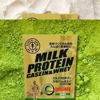 Gold Gym Milk Protein, Matcha Flavor, 28.2 oz (800 g), Milk Protein, Casein & Whey, B Vitamins