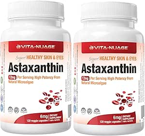 VITA-AGE Astaxanthin Astaxanthin Powerful Antioxidant (1-2 Tablets Per Day/120 Capsules)