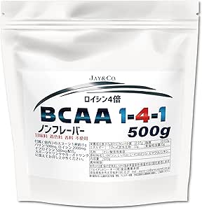 JAY&CO. Leucine 4x BCAA Unprocessed Powder (17.6 oz (500 g)