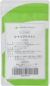 L-Tryptophan Supplements Produced in Japan (120 Tablets, 1 Month Supply)