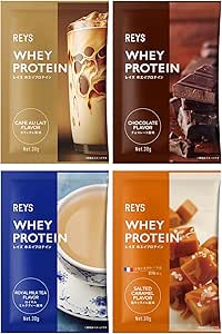 REYS レイズ Whey Protein Trial Set Individually Packaged 30g x 4 Varieties Yamazawa Reimei Supervised Domestically Manufactured Vitamin 7 Blend WPC Protein Protein Whey Protein Cafe Au Lait Chocolate