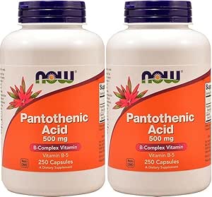 Pantothenic Acid, Vitamin B-5, 250 Capsules, Set of 2