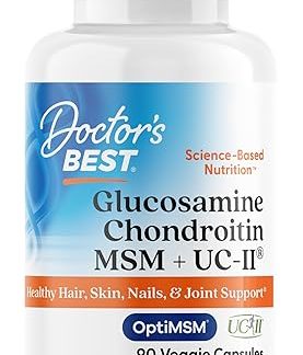 Doctor's Best, Glucosame, Chondroitin, MSM (Methylsulfonylmethane) + UCII, 90 Vegetable Capsules