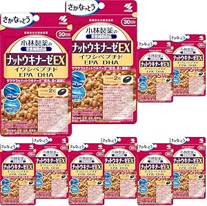 Kobayashi Pharmaceutical's official nutritional supplement, Nattokinase EX Supplement [Sakanatto! Nattokinase DHA EPA Supplement] Natto bacteria natto nattokinase [Nutritional supplement / 60 tablets / approx. 30 days supply x 2] (x 5)