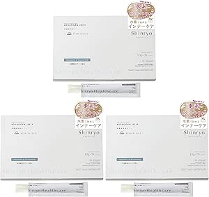 Shinryo Healthcare High-Concentration Hydrogen Jelly Vitamin C & Vitamin D3 (31 sticks) Collagen Elastin (x 3)