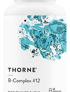 Thorne B Vitamin Supplement, B Complex #12, Active Vitamin B12, Folic Acid, 60 Capsules, Set of 1, Total 60 Tablets / 60 Servings