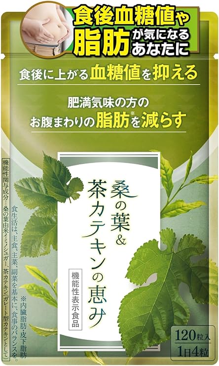 【International Chinese Medicine Doctor Supervision】Mulberry Leaf & Catechin Tea Powder Benefits 1 Bag 120 Tablets Blood Sugar Level Control Functionally Labeled Food Pharmacist Supervision Catechin