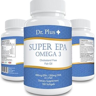 Omega 3 Supplement EPA DHA High Blend Fish Oil 180 Soft Gels 3 Month Supply Dr.Plus Formula Health Support Fish Oil