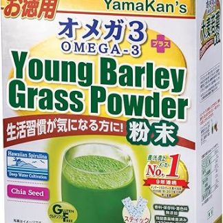 Yamamoto Kanpo Pharmaceutical Omega 3+ Barley Grass Leaf Powder 0.1 oz (4 g) x 36 Packs
