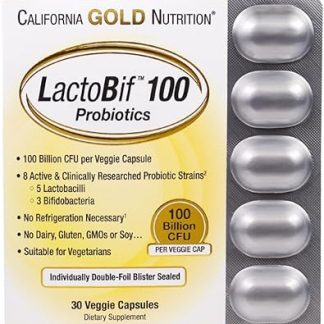 California Gold Nutrition LactoBif Probiotics 10 Billion Capsules 30 Veggie Capsules