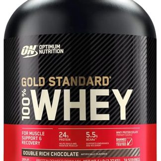 Gold Standard 100% Whey Protein, Double Rich Chocolate, 5 lbs (2.27 kg) (Genuine US Manufacturer)