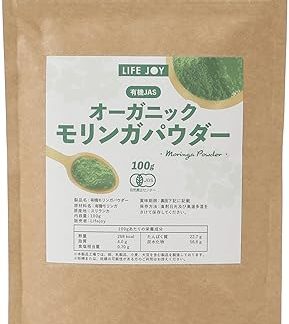 Organic JAS Moringa Powder, 3.5 oz (100 g), Uses 100% Organic JAS Certified Moringa, Heat Treated, Processed in Japan Food Factory, Includes Measuring Spoon