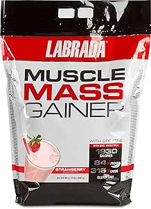 Labrada Muscle Mass Gainer 12 lbs Strawberry by Labrada