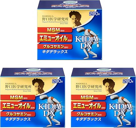 Set of 3! Jointly developed with the Noguchi Medical Research Institute. 21.6 million units sold worldwide. Just Apply Glucosamine KIDA DX Kidadelux