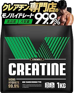 Creatine Monohydrate Creatine Monohydrate Supplement, 2.2 lbs (1 kg), 200 Servings, High Purity, 99.9% Capacity, No Additives, No Artificial Sweeteners, Creatine Monohydrate Supplement, For Workouts, Muscle Training, Crevolt Crevolt