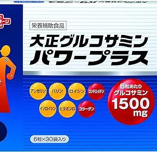 Taisho Pharmaceutical Taisho Glucosamine Power Plus, 6 Tablets x 30 Packets / 30 Day Supply [Dietary Supplement] High Purity Glucosamine Cartilage Ingredients Muscle Ingredients Athletic Amino Acid Supplement
