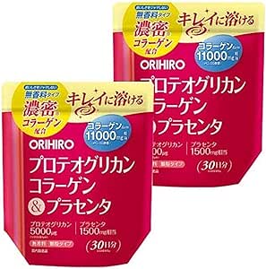 Orihiro Proteoglycan Collagen & Placenta, 6.3 oz (180 g), Set of 2