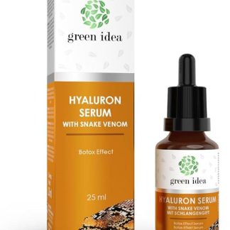Green idea Сыворотка с гиалуроновой кислотой и змеиным ядом, сыворотка для лица, 2 молекулы гиалуроновой кислоты и алоэ вера, аллантоин, пептидная сыворотка, против старения, против морщин, уход