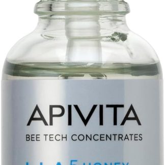 Сыворотка APIVITA Bee Tech Concentrates HA5 Honey Repair — успокаивающее, восстанавливающее и регенерирующее средство с 5% гиалуроновой кислотой и 2% медом LPs — разглаживает и укрепляет кожу, уменьшает морщины — некомедогенна.